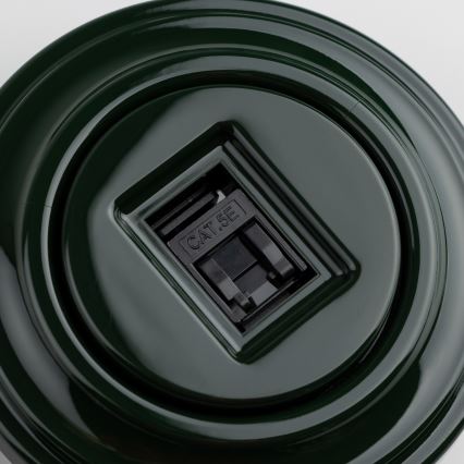 Reblig - Retro network outlet with green frame