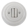 Reblig - Retro porcelain double light switch with frame No. 5, white