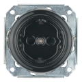 Reblig - Retro porcelain frameless SCHUKO wall socket 250V/16A black