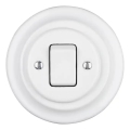 Reblig - Retro Porcelain Single-Gang Switch with Frame No. 7, White