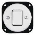 Reblig - Retro Porcelain Single Switch, Frameless, No. 7, White