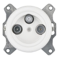 Reblig - Retro Porcelain TV/SAT-W Socket, Frameless, White