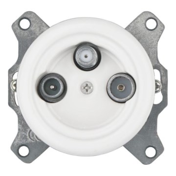 Reblig - Retro Porcelain TV/SAT-W Socket, Frameless, White