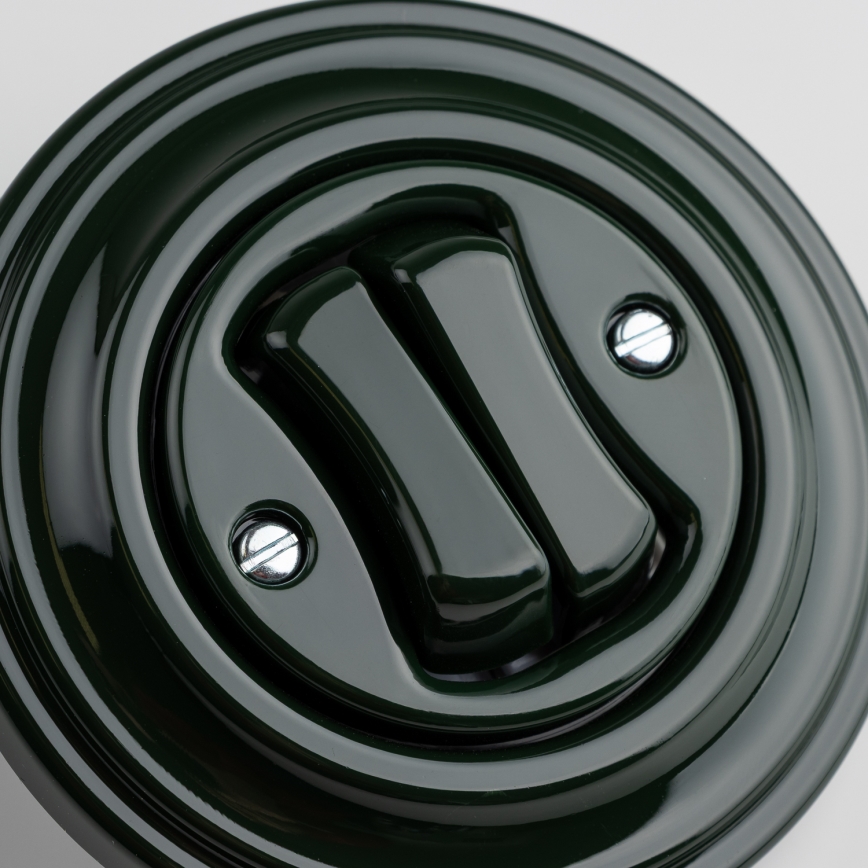 Reblig - Retro series switch with frame No. 5, green