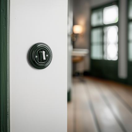 Reblig - Retro series switch with frame No. 5, green