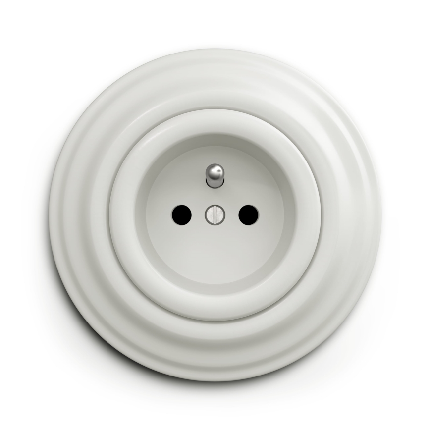 Reblig - Retro Simple Ceramic Frame, White