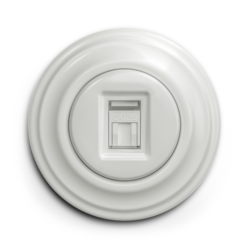 Reblig - Retro Simple Ceramic Frame, White