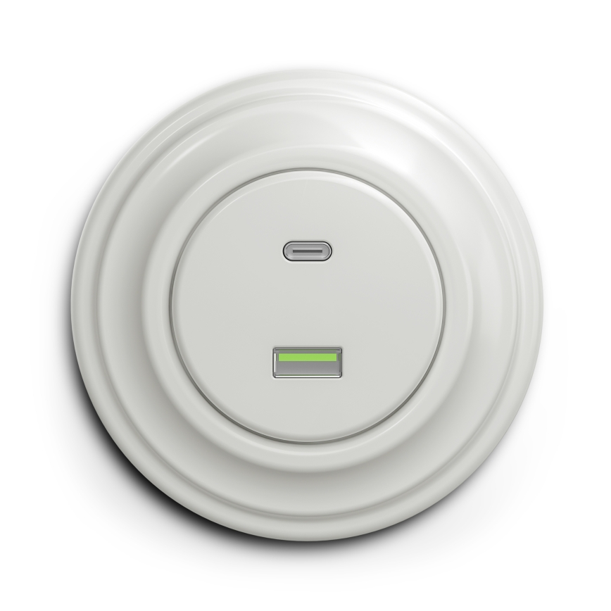 Reblig - Retro Simple Ceramic Frame, White