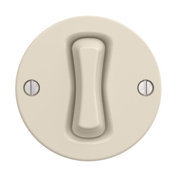 Reblig - Retro Single-Pole Frameless Switch No. 1, Beige