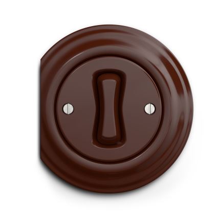 Reblig - Retro Single-Pole Frameless Switch No. 1, Brown