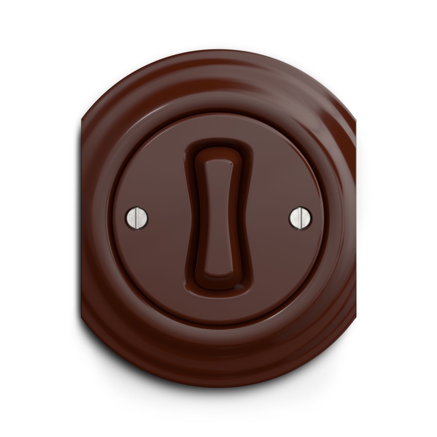 Reblig - Retro Single-Pole Frameless Switch No. 1, Brown