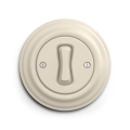 Reblig - Retro single-pole light switch with Frame No. 1, beige