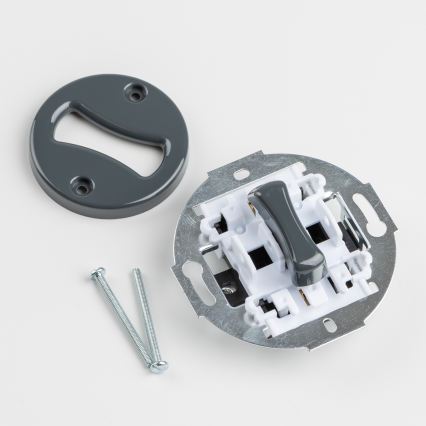 Reblig - Retro Single-Pole Switch, Frameless No. 1, Anthracite