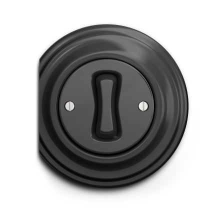 Reblig - Retro Single-Pole Switch, Frameless No. 1, Anthracite