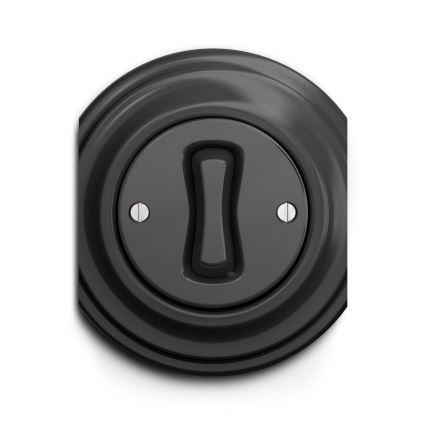 Reblig - Retro Single-Pole Switch, Frameless No. 1, Anthracite