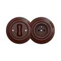 Reblig - Retro single-pole switch No. 1 and 230V outlet with frame, brown