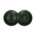 Reblig - Retro single-pole switch No. 1 and 230V socket with frame, green