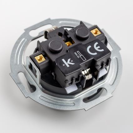 Reblig-Retro single-pole switch No. 1 and SCHUKO 230 V socket with anthracite frame