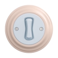 Reblig - Retro single-pole switch with frame No. 1, blue/antique pink