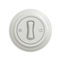 Reblig - Retro Single-Pole Switch with Frame No. 1, Ceramic White