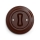 Reblig - Retro Single-Pole Switch with Frame No. 1 in Brown