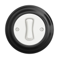 Reblig - Retro single-pole switch with frame No. 1, snow white/black