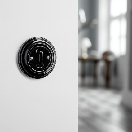 Reblig - Retro Staircase Switch with Frame No. 6, Black
