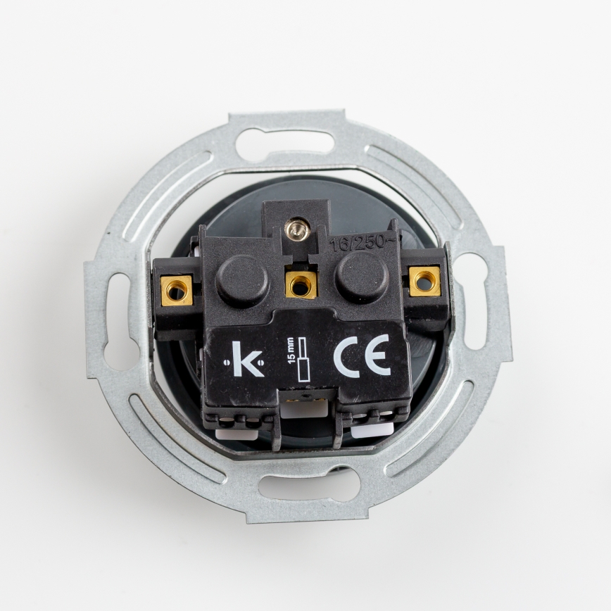 Reblig - Retro-style wall socket with frame, 230 V, anthracite