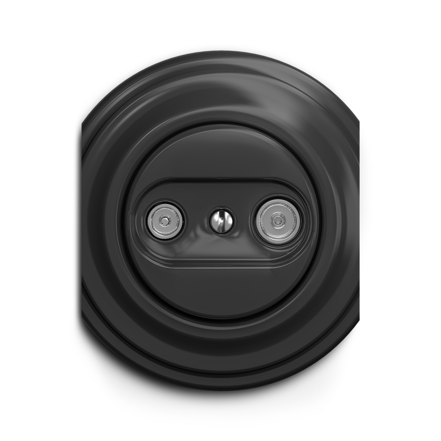 Reblig - Retro TV/FM End Outlet, Frameless, Anthracite
