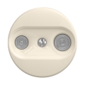 Reblig - Retro TV/FM pass-through outlet, frameless, beige