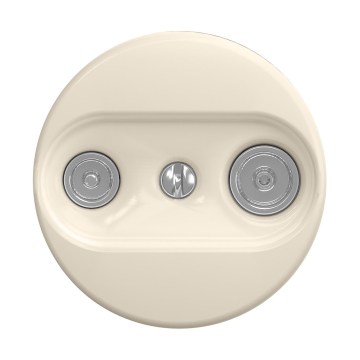 Reblig - Retro TV/FM pass-through outlet, frameless, beige
