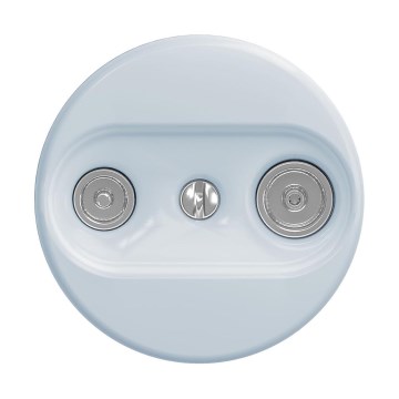 Reblig – Retro TV/FM Socket (Loop-through), Frameless, Blue