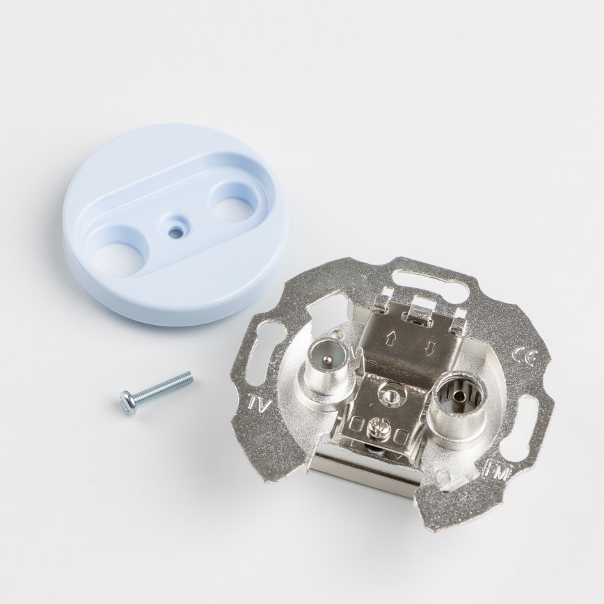 Reblig – Retro TV/FM Socket (Loop-through), Frameless, Blue