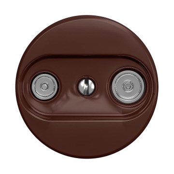 Reblig - Retro TV/FM socket (pass-through) frameless brown