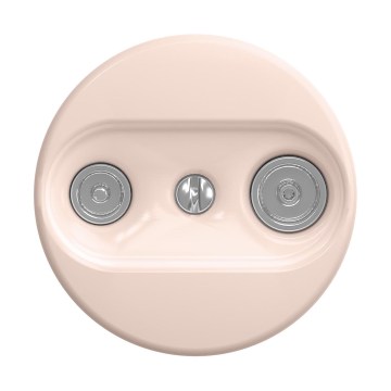 Reblig - Retro TV+R End Socket (Frameless) Antique Pink