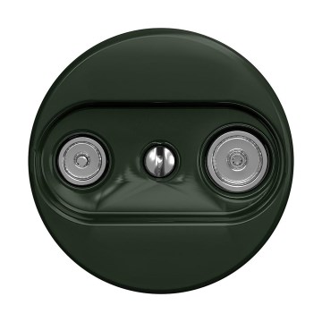 Reblig - Retro TV+R End Subscriber Socket, Frameless, Green