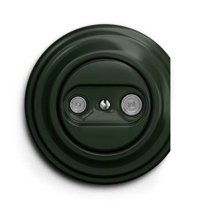Reblig - Retro TV+R End Subscriber Socket, Frameless, Green