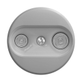 Reblig - Retro TV+R pass-through socket, frameless, gray