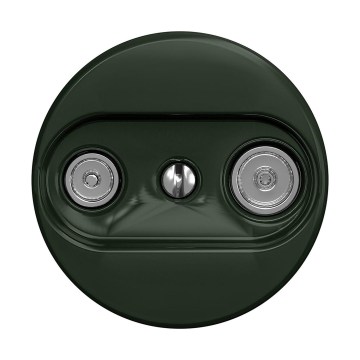 Reblig - Retro TV+R pass-through subscriber socket, frameless, green
