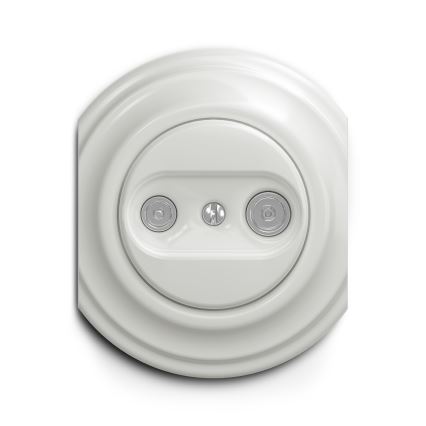 Reblig - Retro TV+R Subscriber Socket (Loop-through), Frameless, Ceramic White