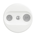 Reblig - Retro TV+R (Terminal) Outlet, Frameless, Snow White