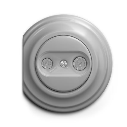 Reblig - Retro TV+Radio Coaxial End Outlet (frameless), Grey