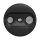 Reblig - Retro TV+Radio end socket, frameless, black