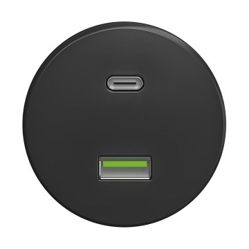 Reblig - Retro USB A+C Socket, Frameless, Anthracite