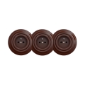 Reblig - Triple retro-style 230 V wall socket with frame, brown