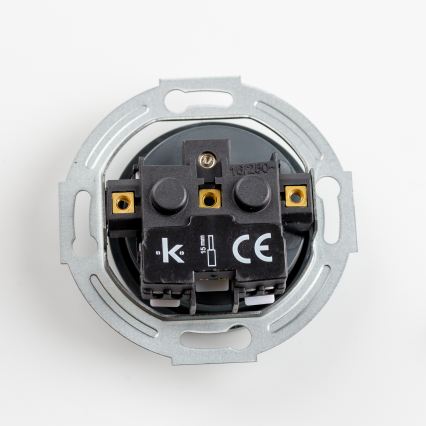 Reblig - Triple retro wall socket with frame, 230 V, anthracite