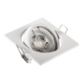 Recessed ceiling light 1x GU10/MR16/10W/230V 9x9 cm white