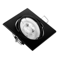 Recessed ceiling light 1xGU10/MR16/10W/230V 9x9 cm black