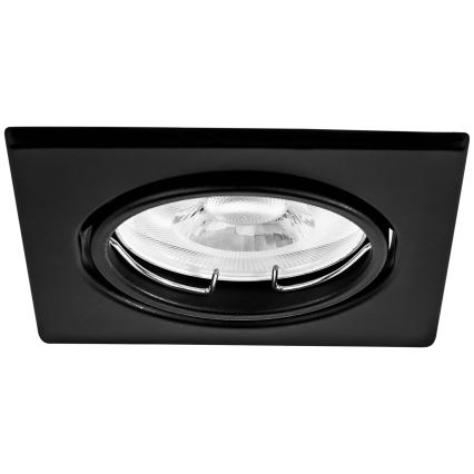 Recessed ceiling light 1xGU10/MR16/10W/230V 9x9 cm black