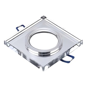 Recessed ceiling light 1xGU10/MR16/10W/230V 9x9 cm polished chrome